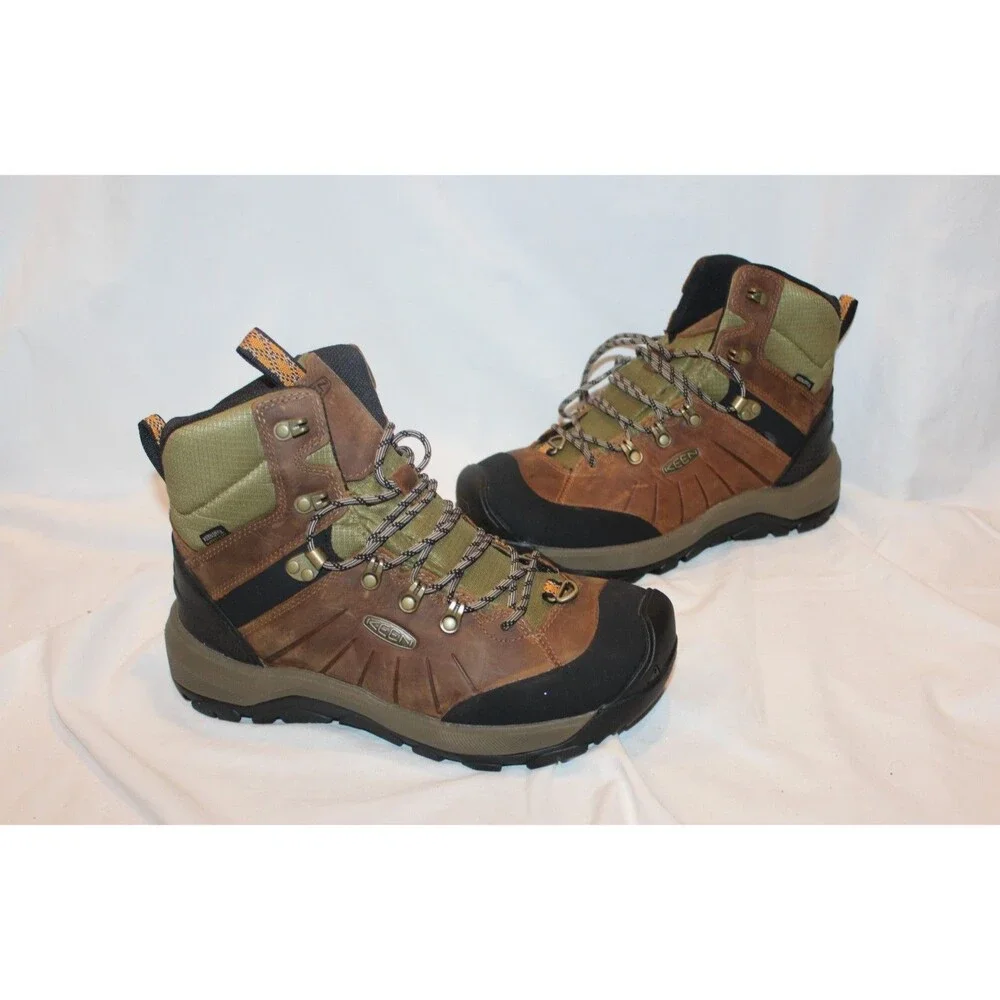 Keen Men's Revel IV High Polar Waterproof Boots Bison/Orange NEW SZ 8